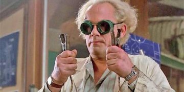Christoper Lloyd as "Doc" in the Back to the Future movie franchise