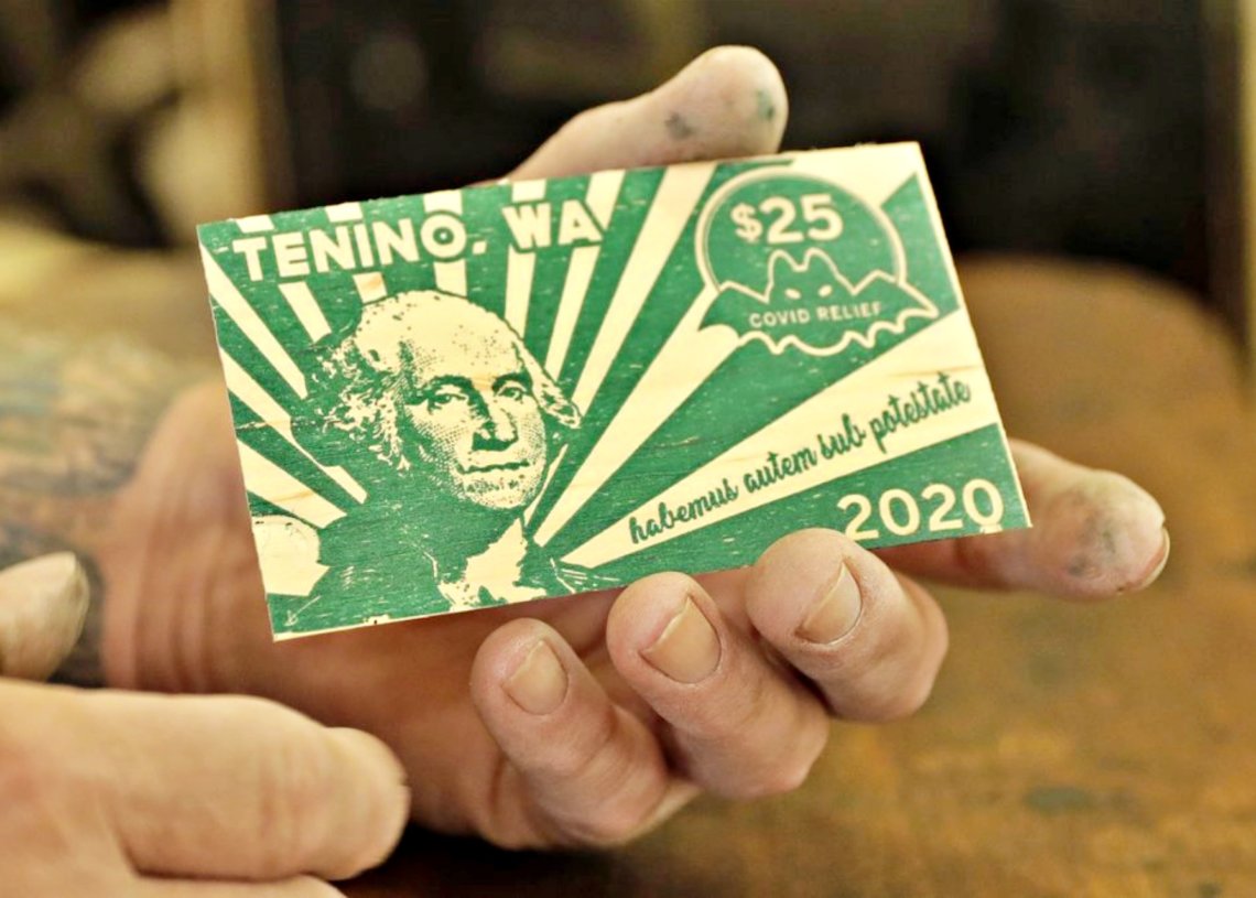 Town Prints Wooden Money For Residents