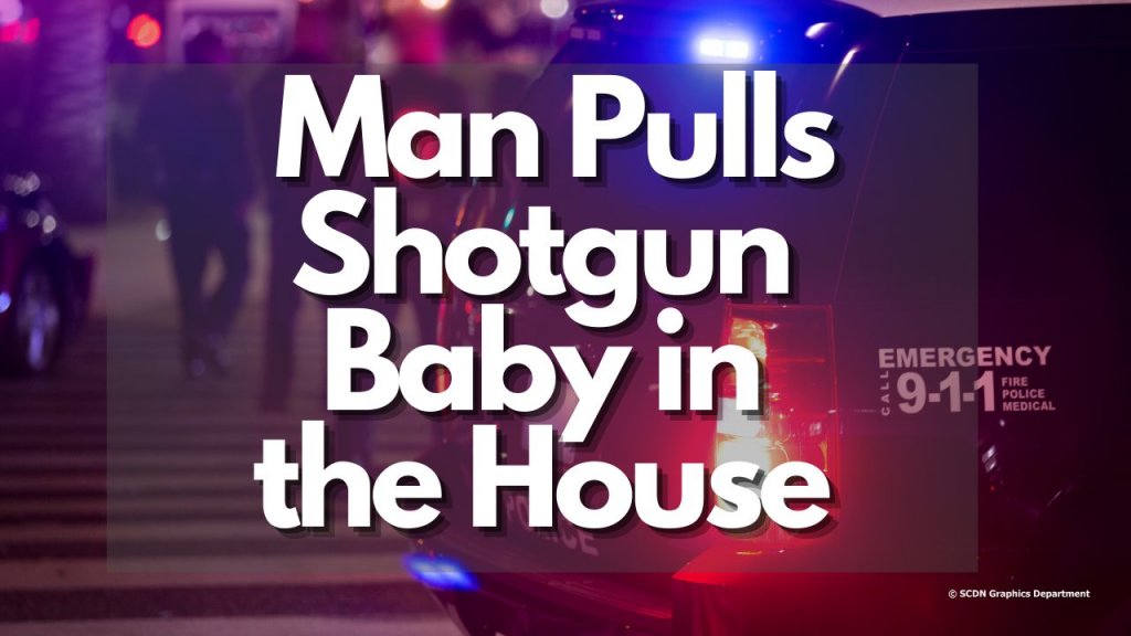 Man Pulls Shotgun Baby in the House