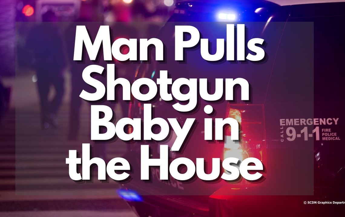 Man Pulls Shotgun Baby in the House