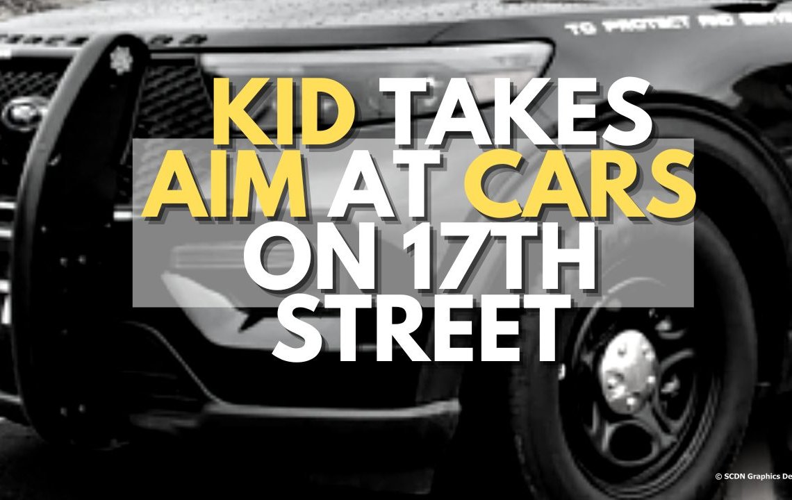 Kid Takes Aim At Cars on 17th Street
