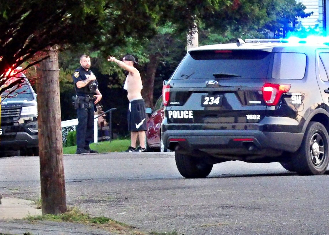 Man with Gun and Mob Chase on Mound Street
