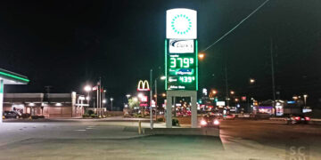 BP with views down street