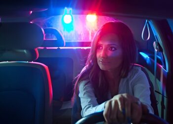 woman pulled over