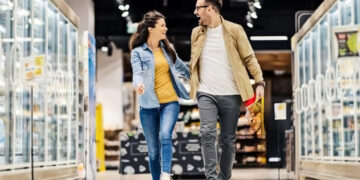 holding hands at Walmart