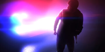 man running from police