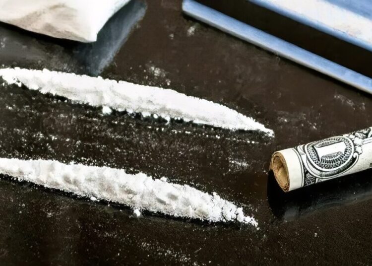 Photo shows caffeine powder