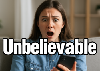Woman phone shocked WTF weird strange