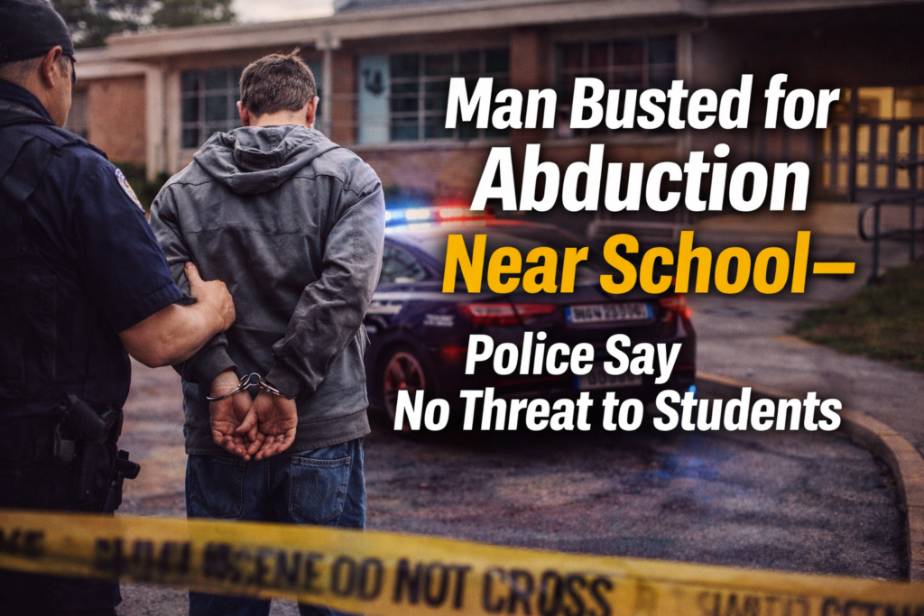 Man busted near school