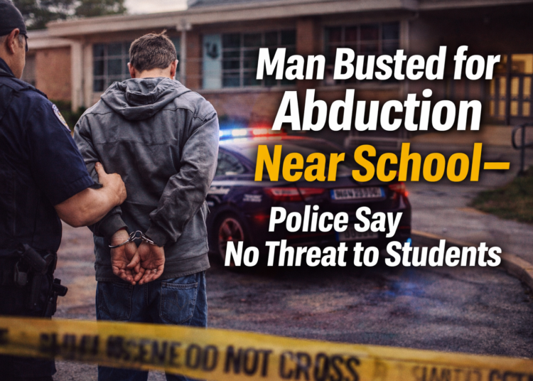 Man busted near school