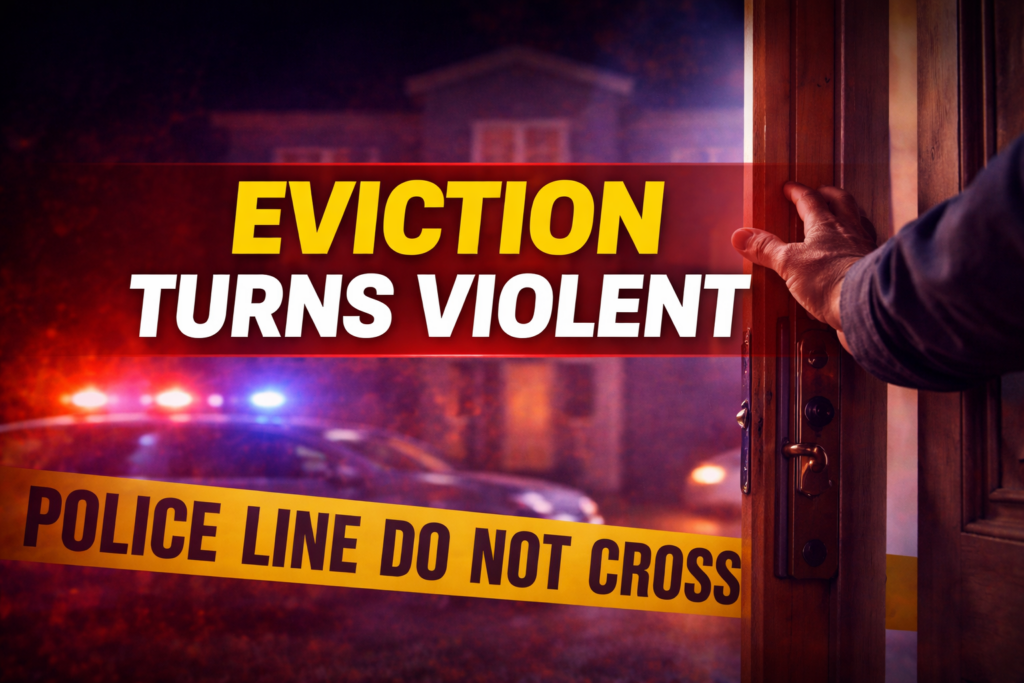 Eviction turns violent