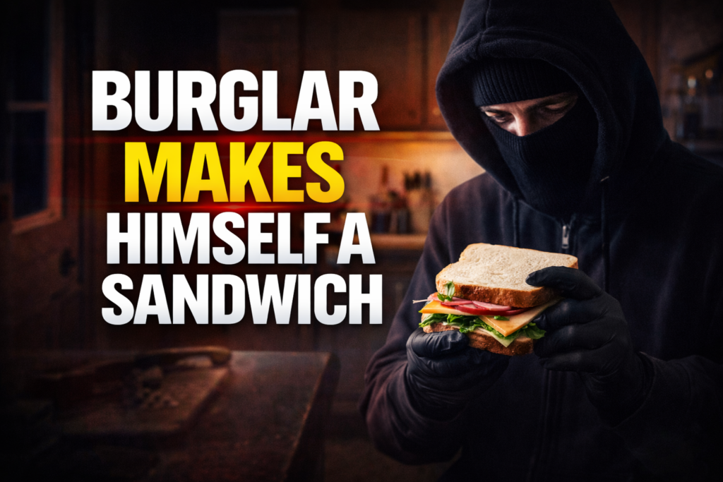 Burglar Makes Sandwich