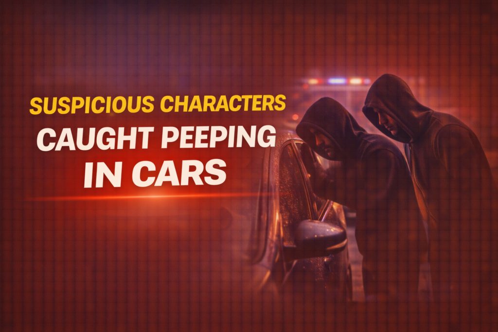 suspicious characters caught looking in cars