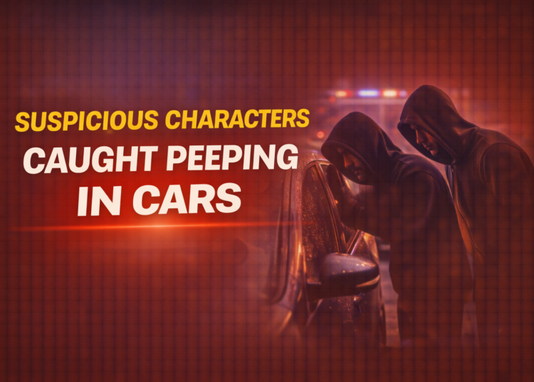 suspicious characters caught looking in cars