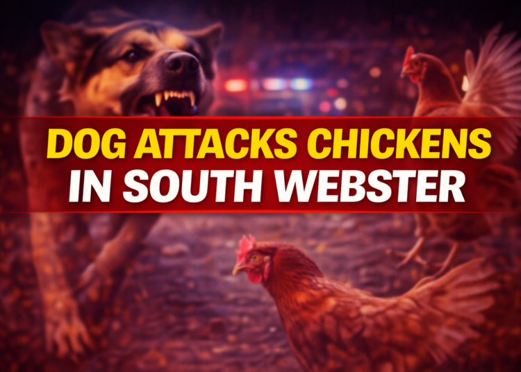 Dog attacks chickens