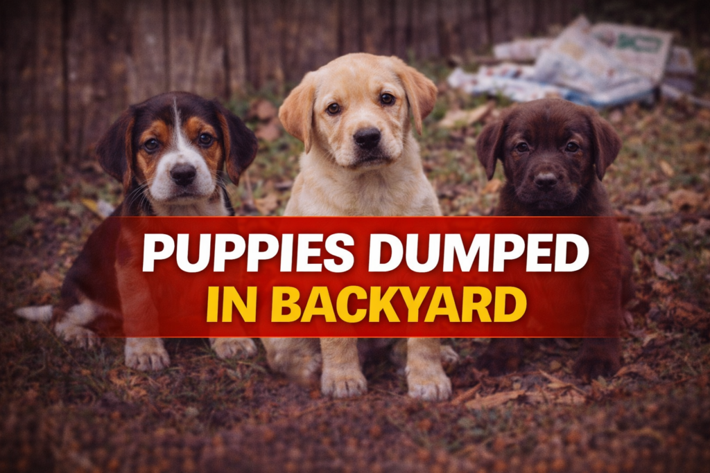 puppies dumped in back yard