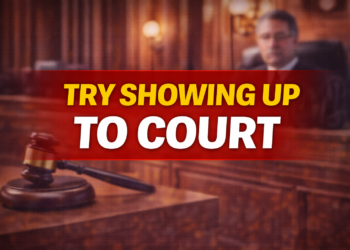 show up to court