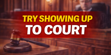 show up to court