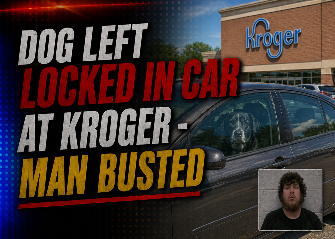 Dog left locked in car at Kroger