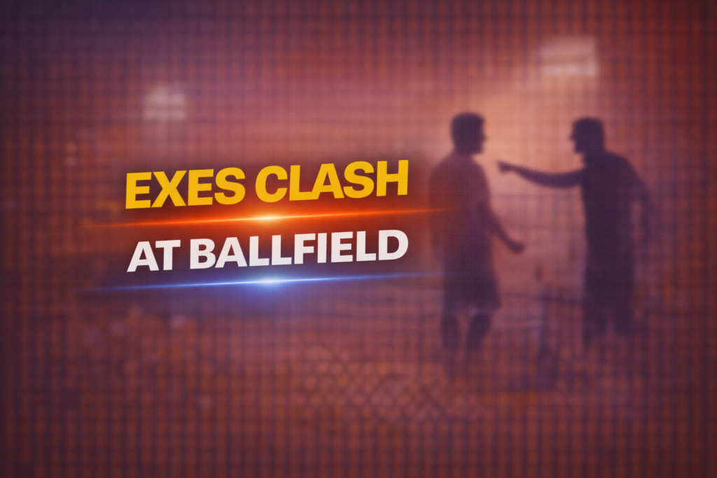 exes clash at ballfield
