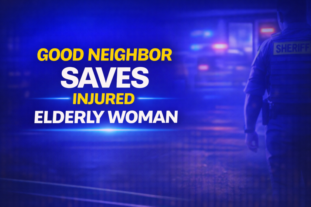 good neighbor saves elderly woman