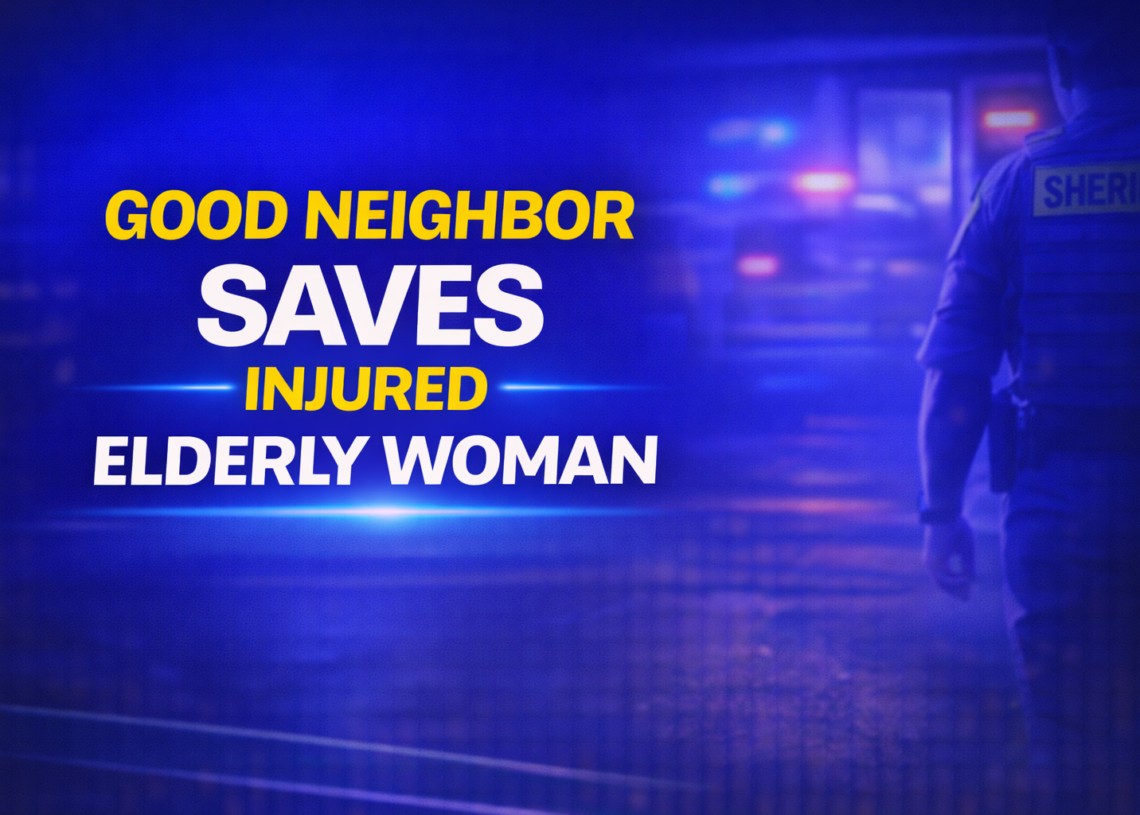 good neighbor saves elderly woman