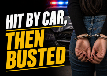HIt by a car then busted