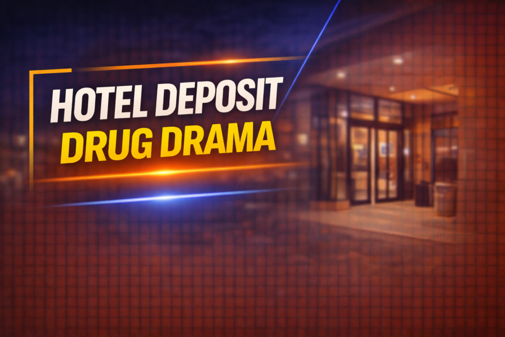 hotel drug deposit drama