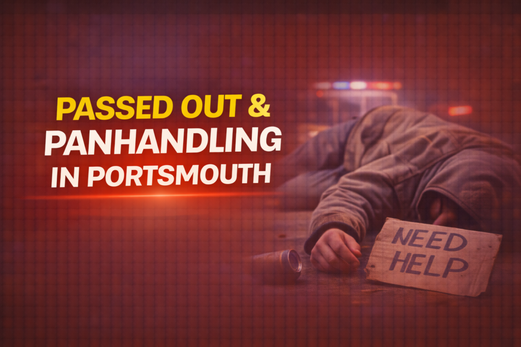 Passed out and panhandling