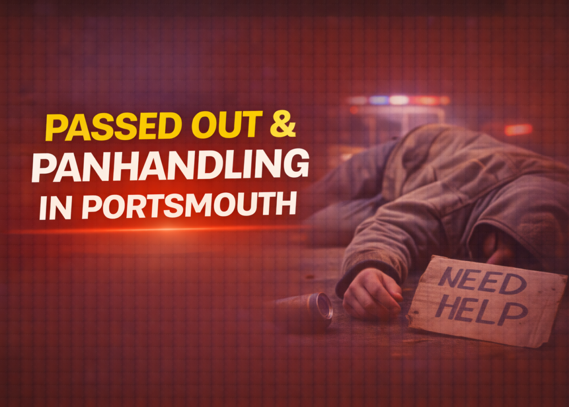 Passed out and panhandling