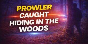 prowler caught hiding in the woods
