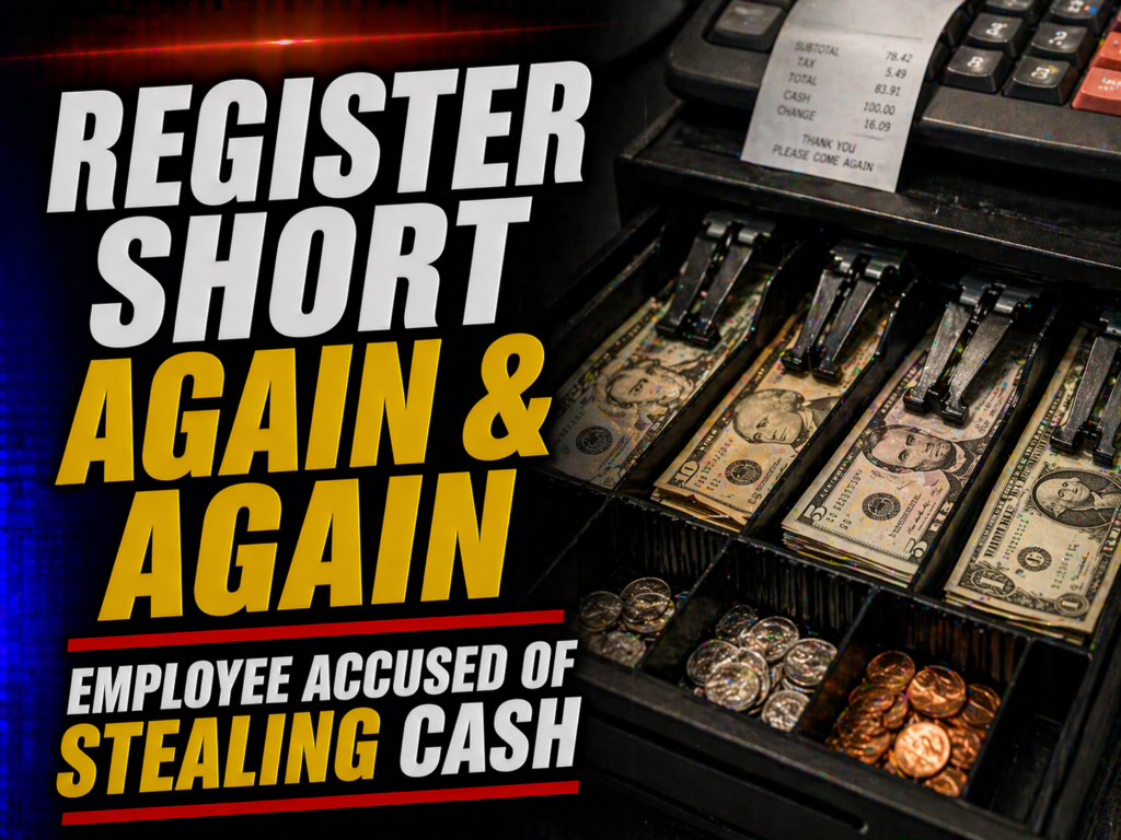 register short. employee busted
