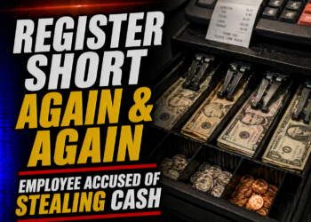 register short. employee busted
