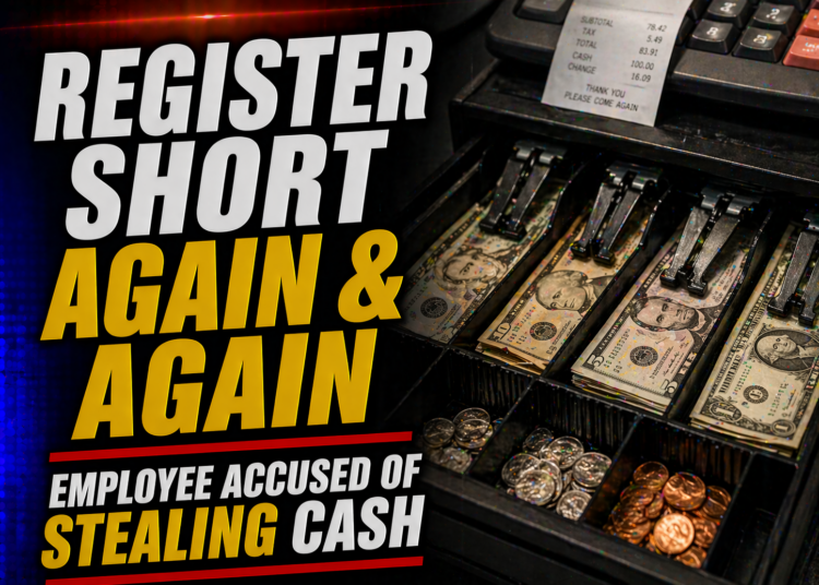 register short. employee busted