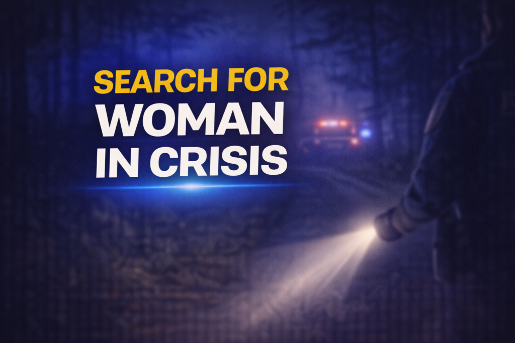 search for woman in crisis