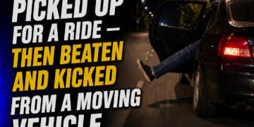 Woman thrown from moving car