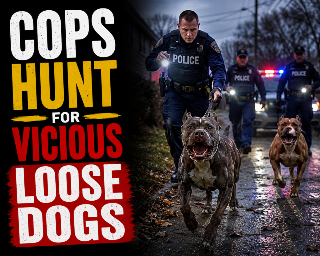 Cops hunt loose dogs