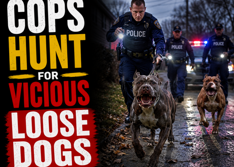 Cops hunt loose dogs