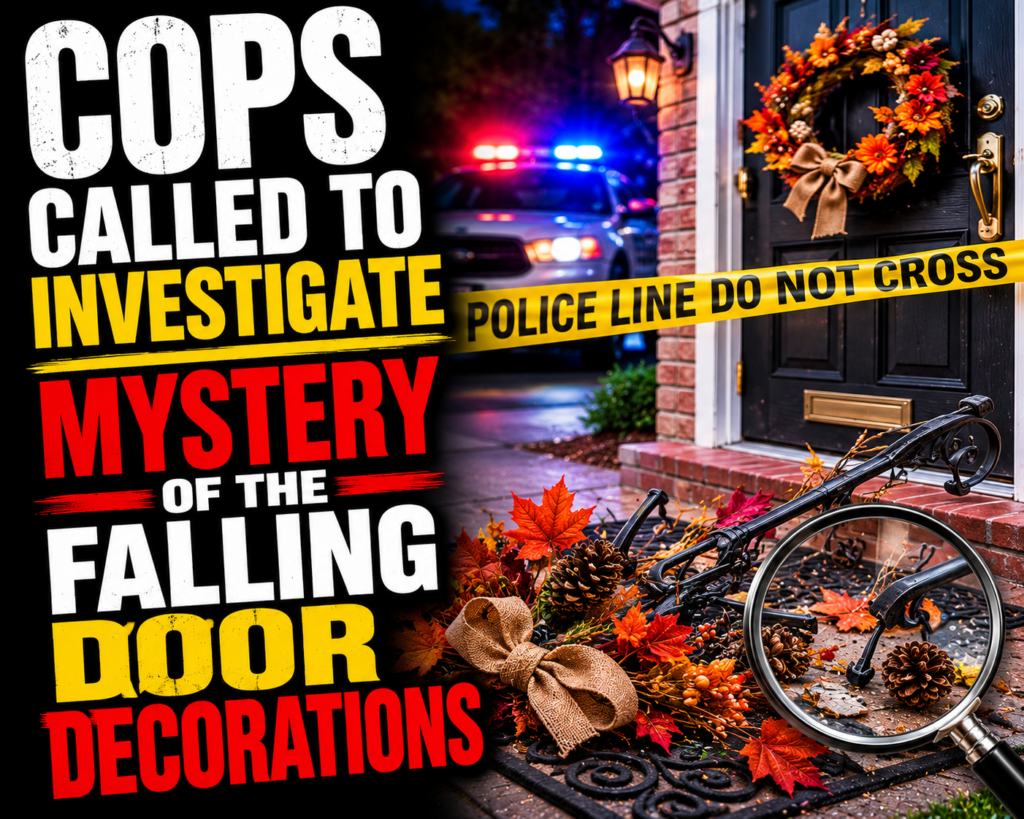 cops investigate door decor