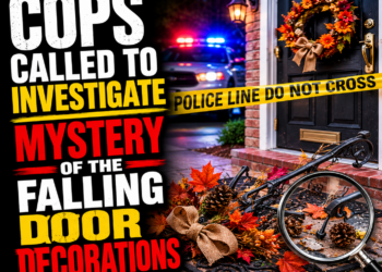 cops investigate door decor