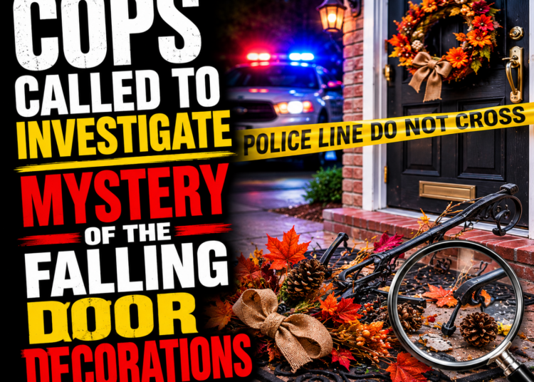 cops investigate door decor