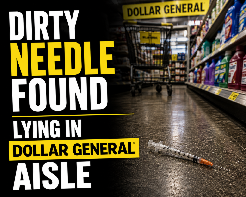 Dirty needle found at Dollar General