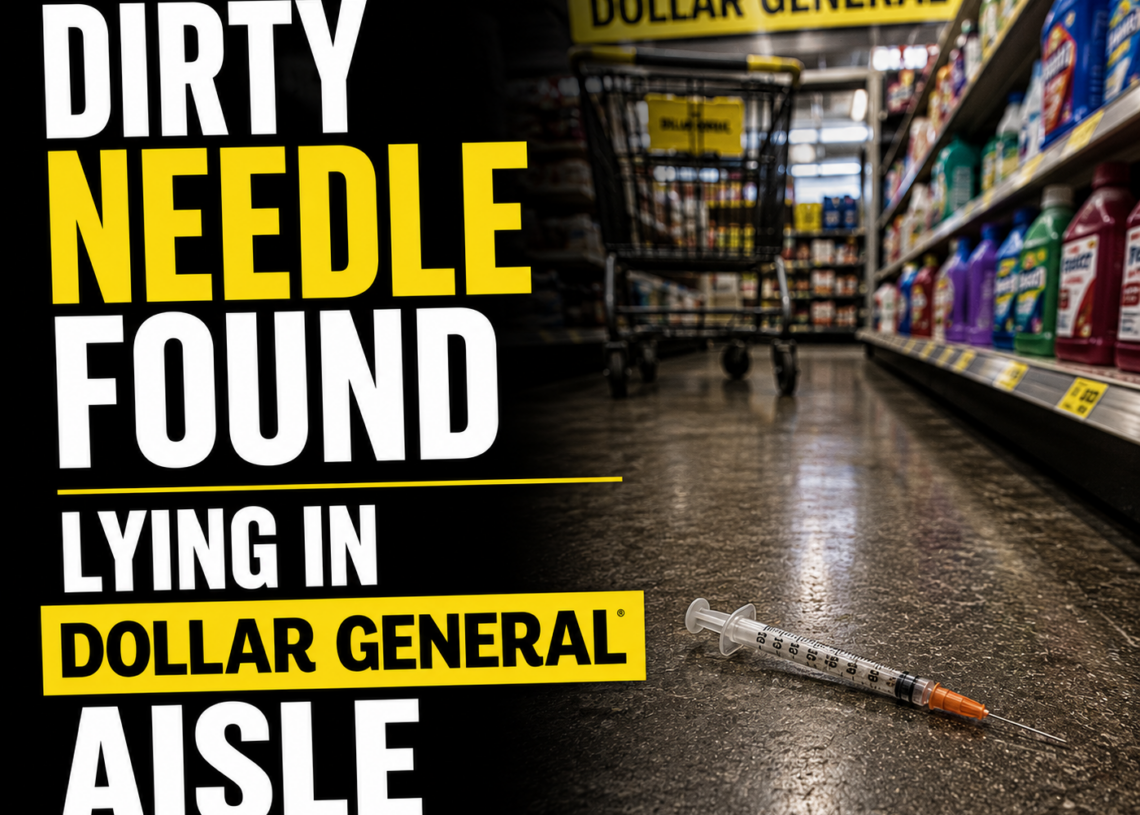 Dirty needle found at Dollar General