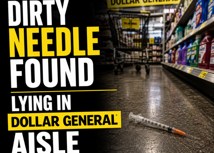 Dirty needle found at Dollar General