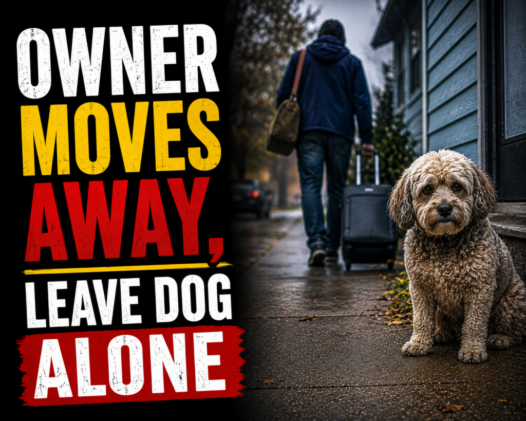 Dog left behind after owner moved