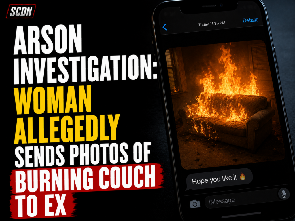 arson investigation - woman sent pictures of burning couch