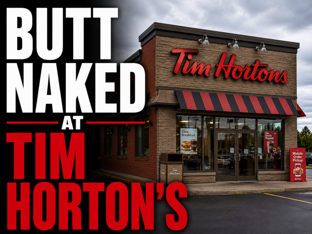 Butt naked at Tim Horton's