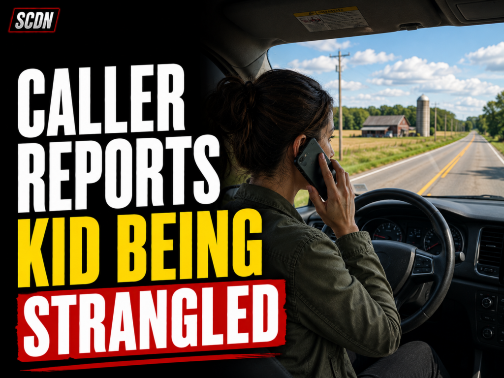 caller reports kid being strangled