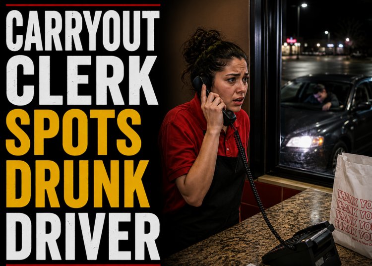 clerk spots drunk driver