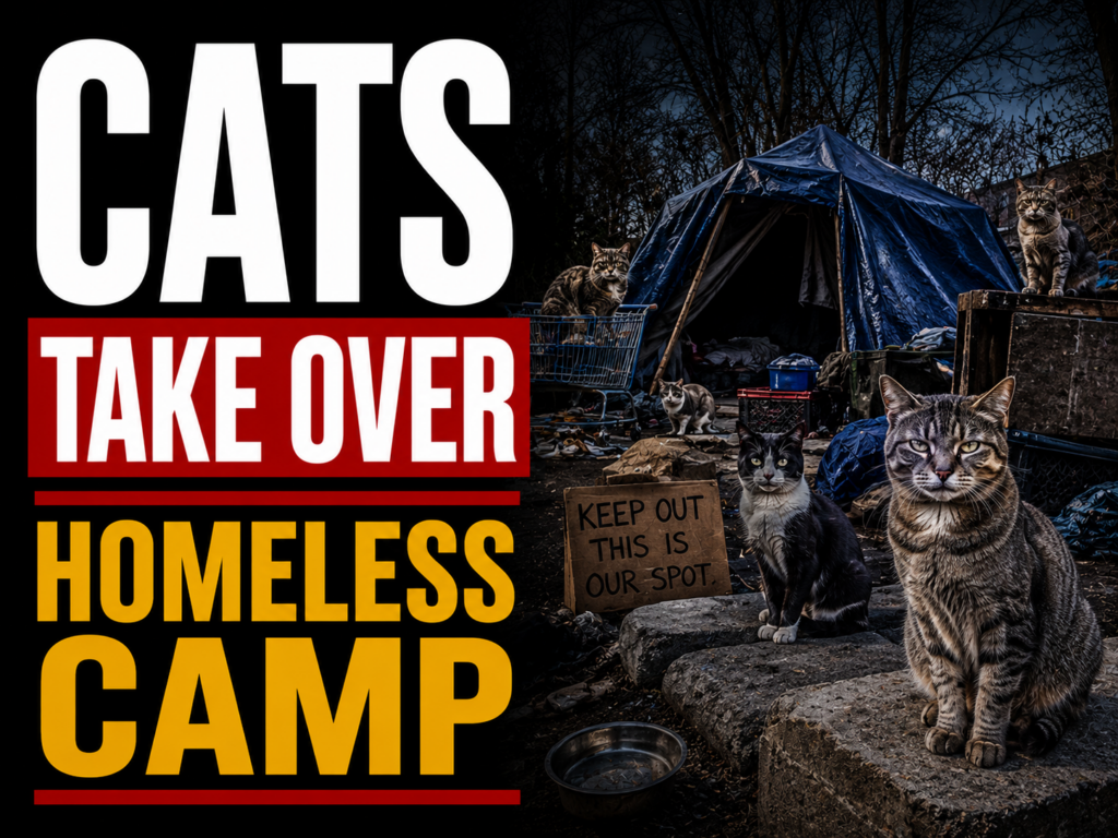 Cats Take Over Homeless camp